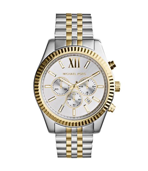 michael kors lexington two tone watch for men|Michael Kors lexington chronograph watch.